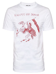 Alexander McQueen Mens White Battle of Doom T-Shirt
