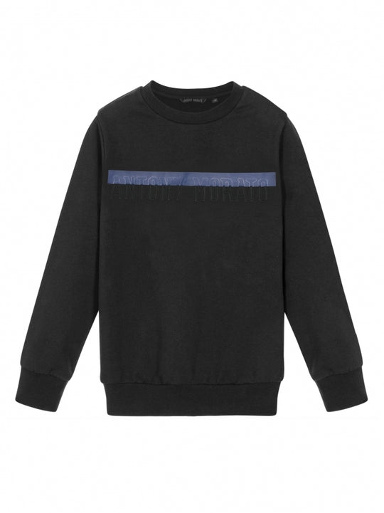 Antony Morato Junior Black Embossed Sweatshirt