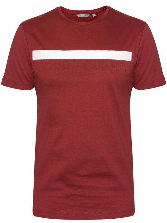 Antony Morato Mens Red Stamp T-Shirt