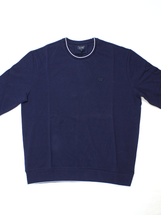 Mens Armani Navy Emblem Logo Sweatshirt