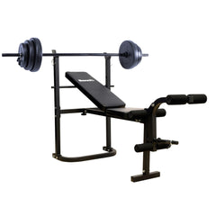 Bench Weight Bench & Barbell Set