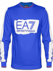 EA7 Blue Ink Train Olympic Graphic Sweatshirt