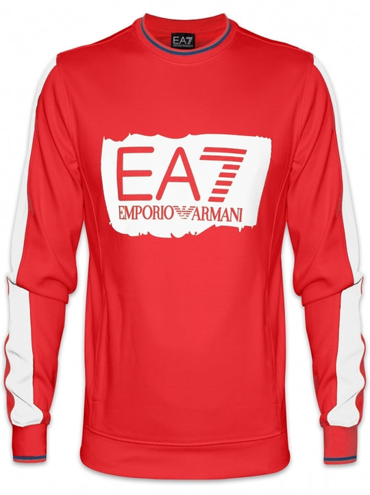 EA7 Red Train Olympic Graphic Sweatshirt