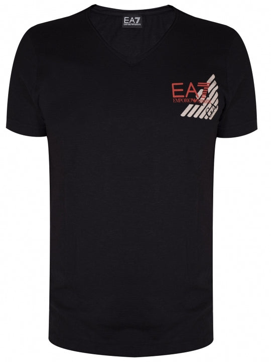 Mens EA7 Navy V-Neck T-Shirt