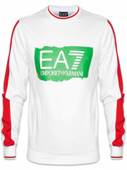 EA7 White Train Olympic Graphic Sweatshirt