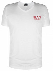 EA7 White V-Neck T-Shirt