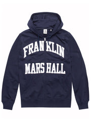Franklin Marshall Navy Zipped Hooded Sweatshirt