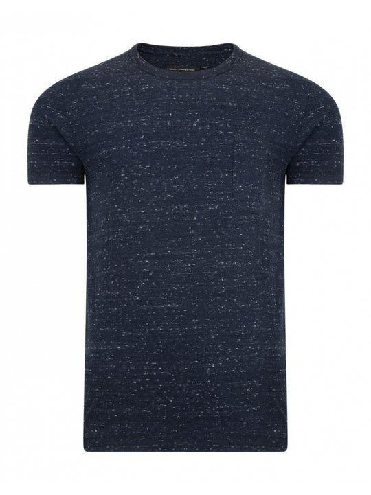 French Connection Navy Granite Grindle Jersey Pocket T-Shirt