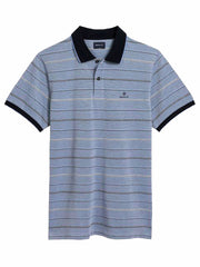 Gant Blue Oxford Stripe Polo Shirt