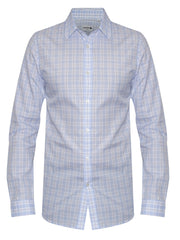 Lacoste Blue & White Check Slim Fit Shirt