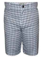 Lacoste Classic Fit Blue Check Chino Shorts