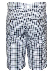 Lacoste Classic Fit Blue Check Chino Shorts
