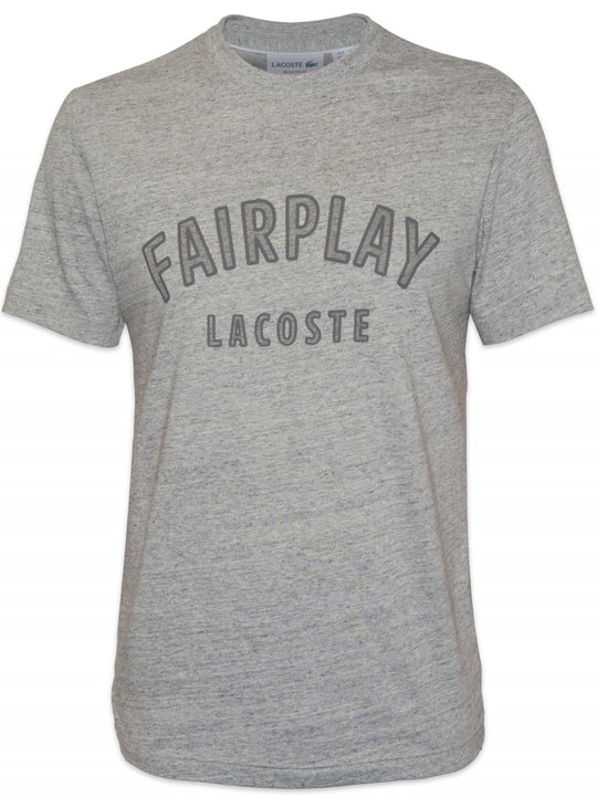 Lacoste Grey Round Neck Fair Play T-Shirt