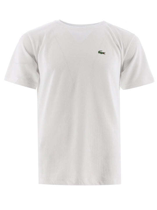 Lacoste Boys White Croc Logo Crew T-Shirt