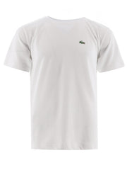 Lacoste White Croc Logo Crew T-Shirt