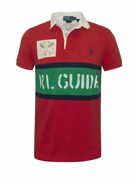 Ralph Lauren Mens Red Short-Sleeved Rugby Polo Shirt