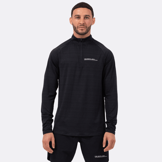 Men's Comet Black 1/4 Zip Jacket