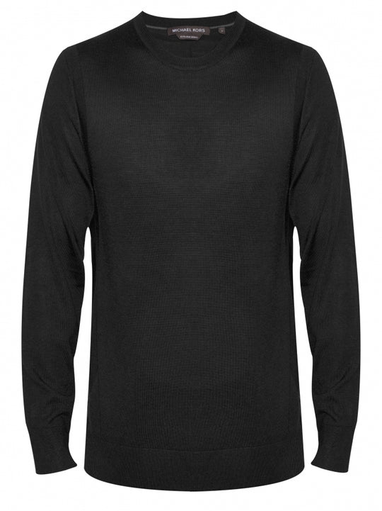 Michael Kors Black Crew Neck Wool Sweatshirt