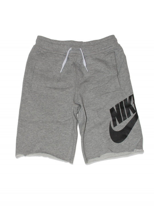 Nike Boys Grey Swoosh Cotton Shorts