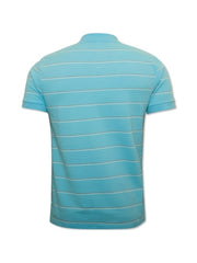 Nike Mens Light Blue Striped Polo Shirt