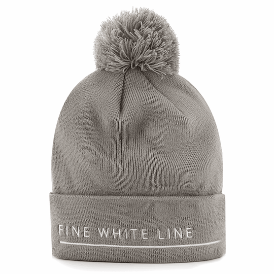 Pom Pom Grey Beanie