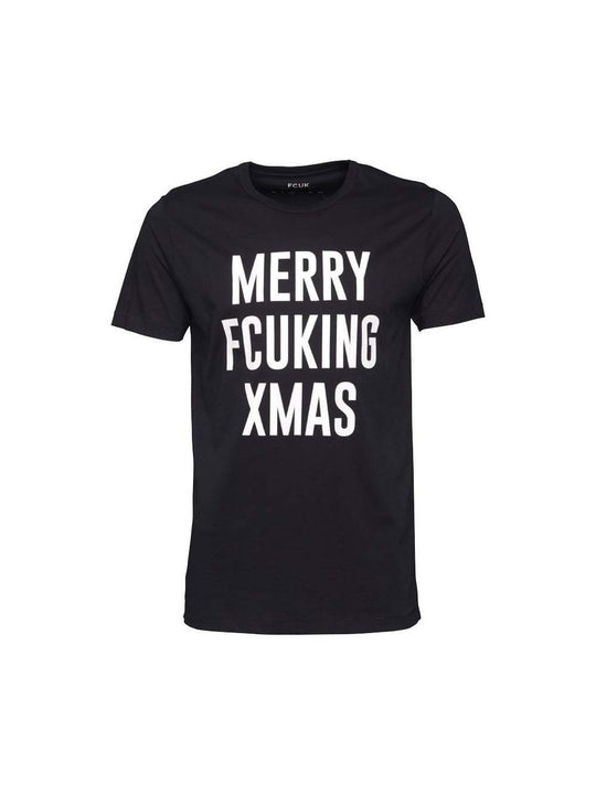 French Connection Navy Graphic 'Merry Fcuking Xmas' T-Shirt