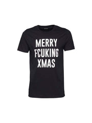 French Connection Navy Graphic Merry Fcuking Xmas T-Shirt