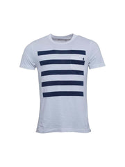 French Connection White & Navy Pocket T-Shirt.