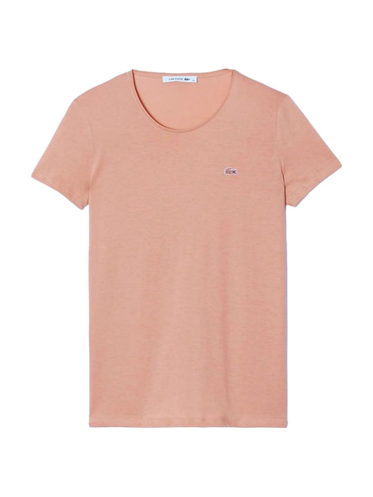 Lacoste Women's Fluid Jersey T-Shirt Dusky Peach