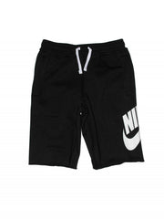 Nike Boys Black Swoosh Cotton Shorts