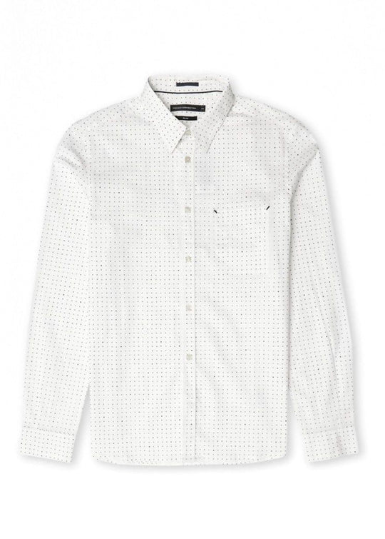 French Connection Mens White Dotted Shirt