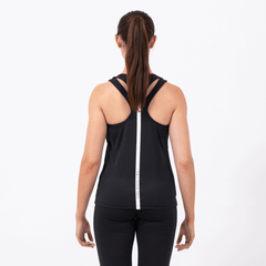 Women's Black Orion Vest - Fine White Line