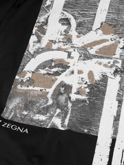 Z Zegna Black Graphic Logo T-Shirt